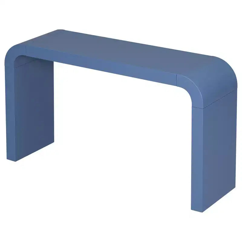 Tavolo consolle minimalista da 55.1W dal design americano, elegante e stretto, per ingresso o dietro il divano, con impiallacciatura in acacia