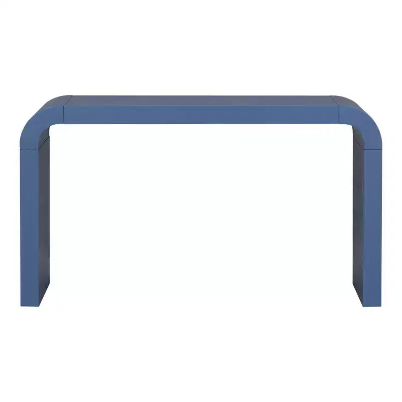 Tavolo consolle minimalista da 55.1W dal design americano, elegante e stretto, per ingresso o dietro il divano, con impiallacciatura in acacia