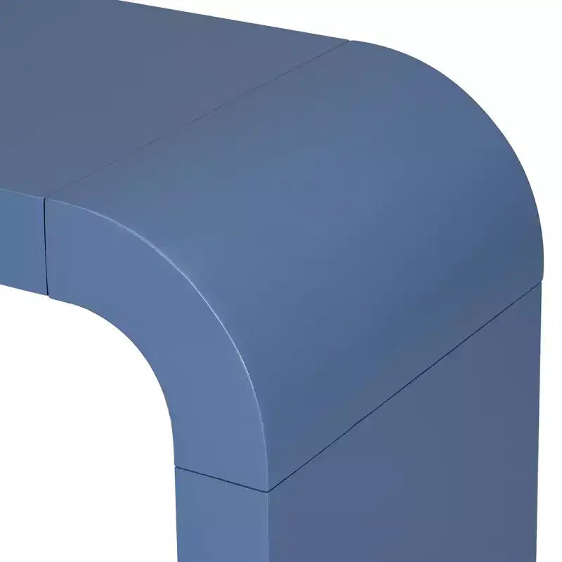 Tavolo consolle minimalista da 55.1W dal design americano, elegante e stretto, per ingresso o dietro il divano, con impiallacciatura in acacia