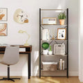 1/2 PCS 5-Tier Bookshelf, Industrial Tall Bookcase with Open Storage Shelves &amp; Metal Frame Oak