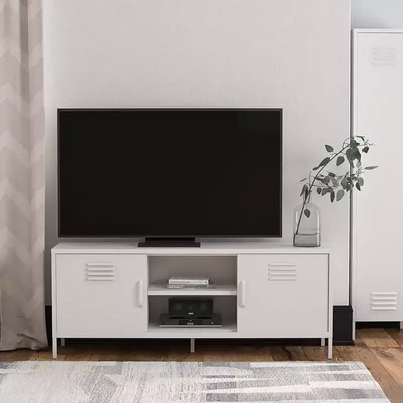 Mobile TV in metallo stile armadietto per televisori fino a 65 pollici