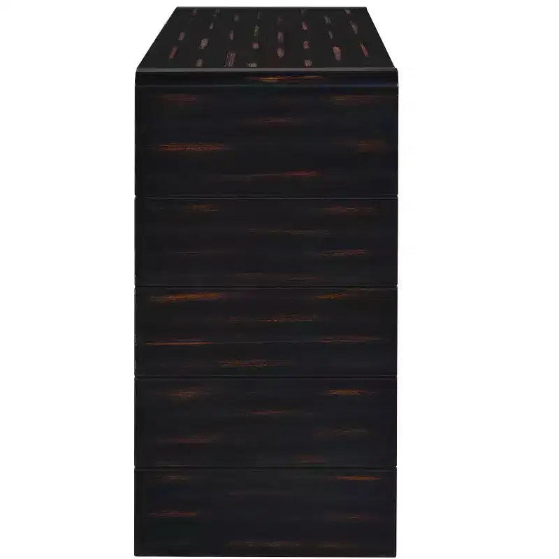 Tavolo da ingresso in legno con 2 cassetti, consolle contenitore rustica in stile rustico