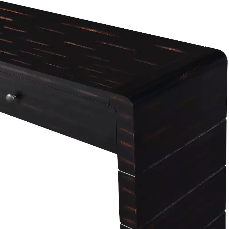 Tavolo da ingresso in legno con 2 cassetti, consolle contenitore rustica in stile rustico