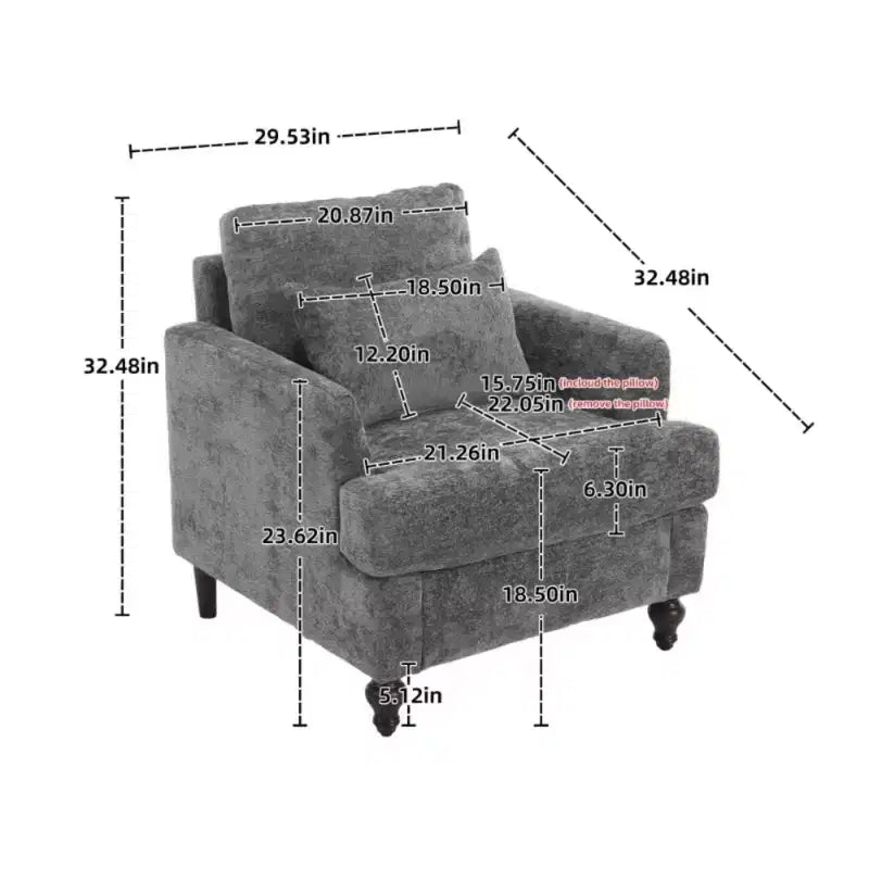 Poltrona decorativa moderna con struttura in legno, design a poltroncina club capitonné, stile metà secolo.