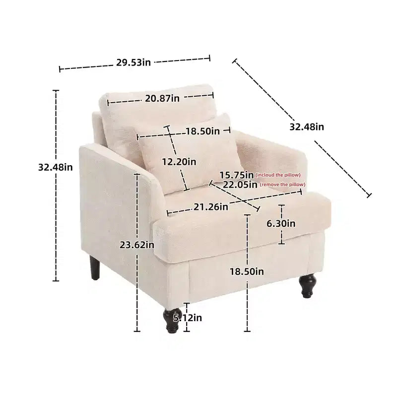 Poltrona decorativa moderna con struttura in legno, design a poltroncina club capitonné, stile metà secolo.