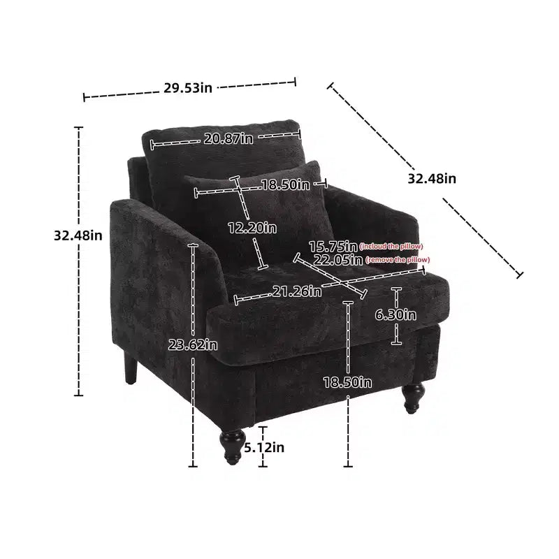 Poltrona decorativa moderna con struttura in legno, design a poltroncina club capitonné, stile metà secolo.