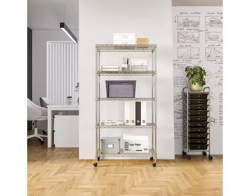 5-Tier Steel Wire Shelving System