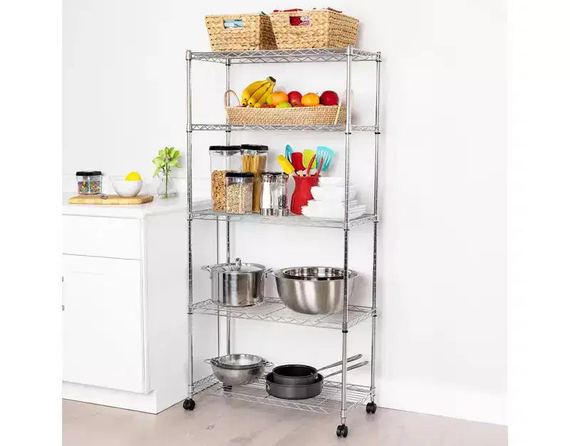 5-Tier Steel Wire Shelving System