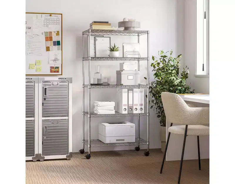 5-Tier Steel Wire Shelving System