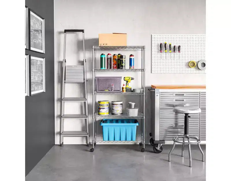 5-Tier Steel Wire Shelving System