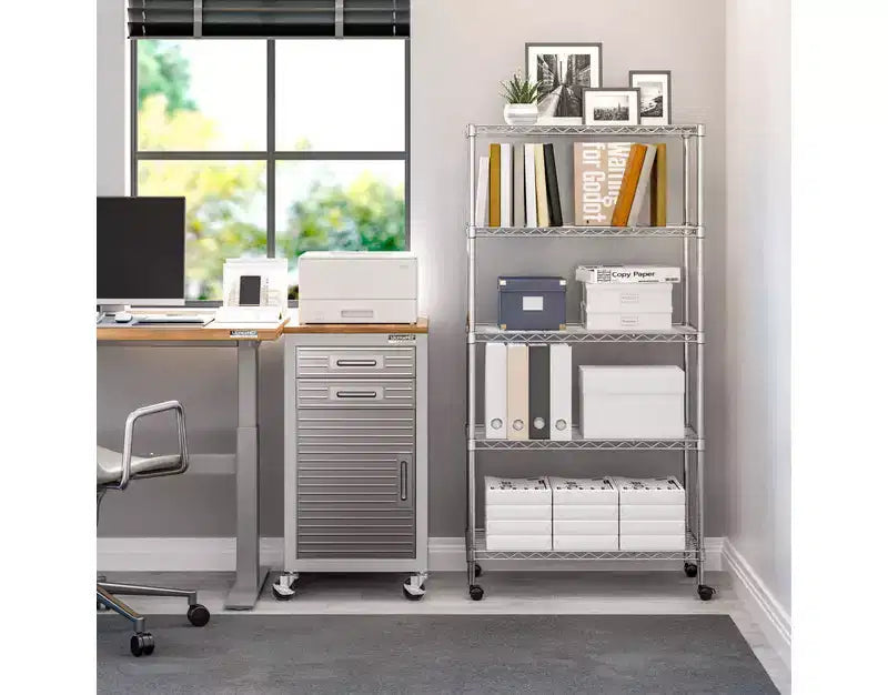 5-Tier Steel Wire Shelving System