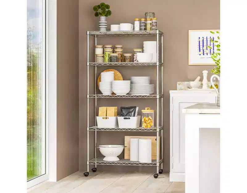 5-Tier Steel Wire Shelving System