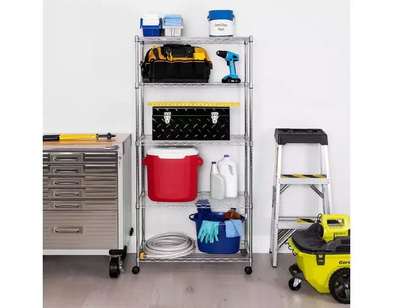 5-Tier Steel Wire Shelving System
