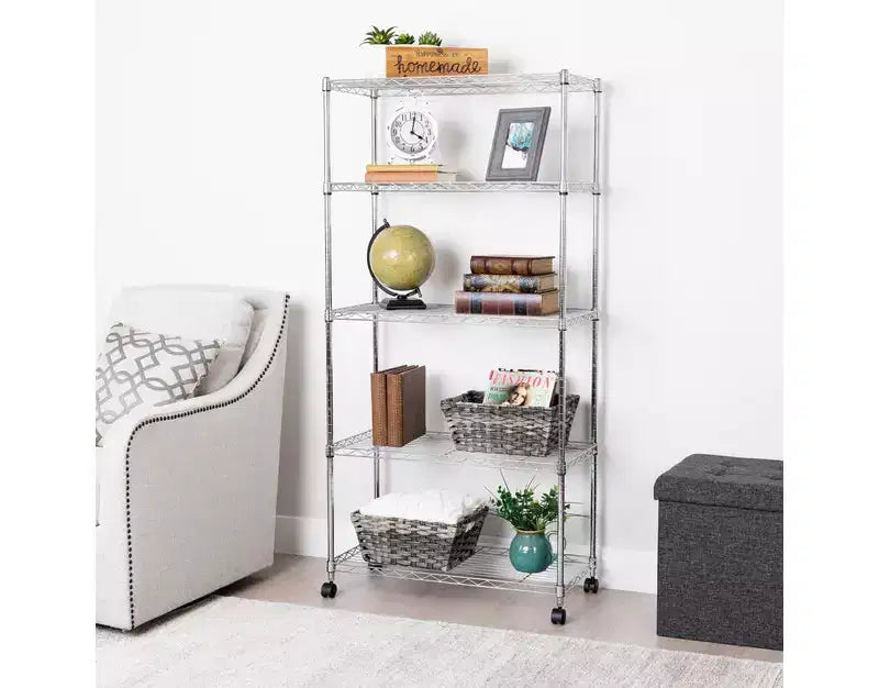 5-Tier Steel Wire Shelving System