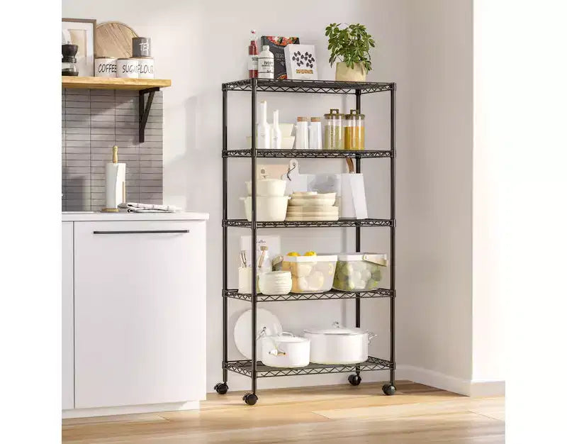 5-Tier Steel Wire Shelving System