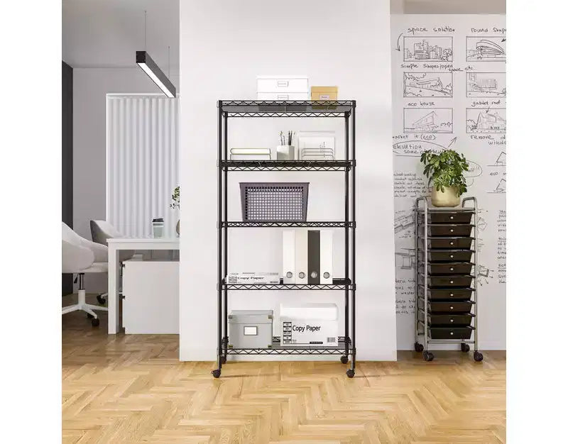 5-Tier Steel Wire Shelving System