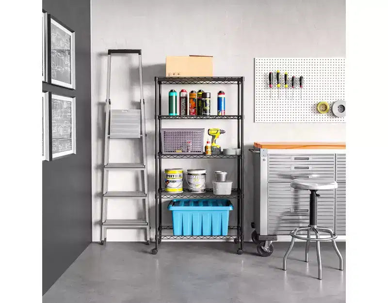 5-Tier Steel Wire Shelving System