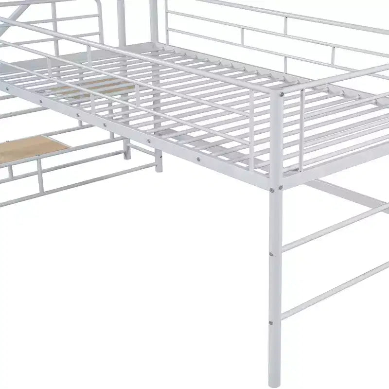 Łóżko półpiętrowe ze schodkami do przechowywania, 88.80'' dł. 41.40'' szer. 39.00 wys.