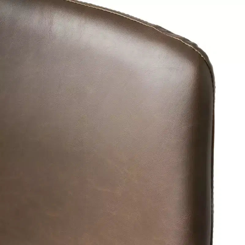 Modern 24 Inch Faux Leather and Steel Frame Counter Stools (Set of 2)