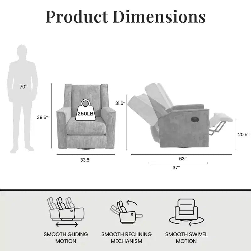 Swivel Recliner Chair &amp; Glider