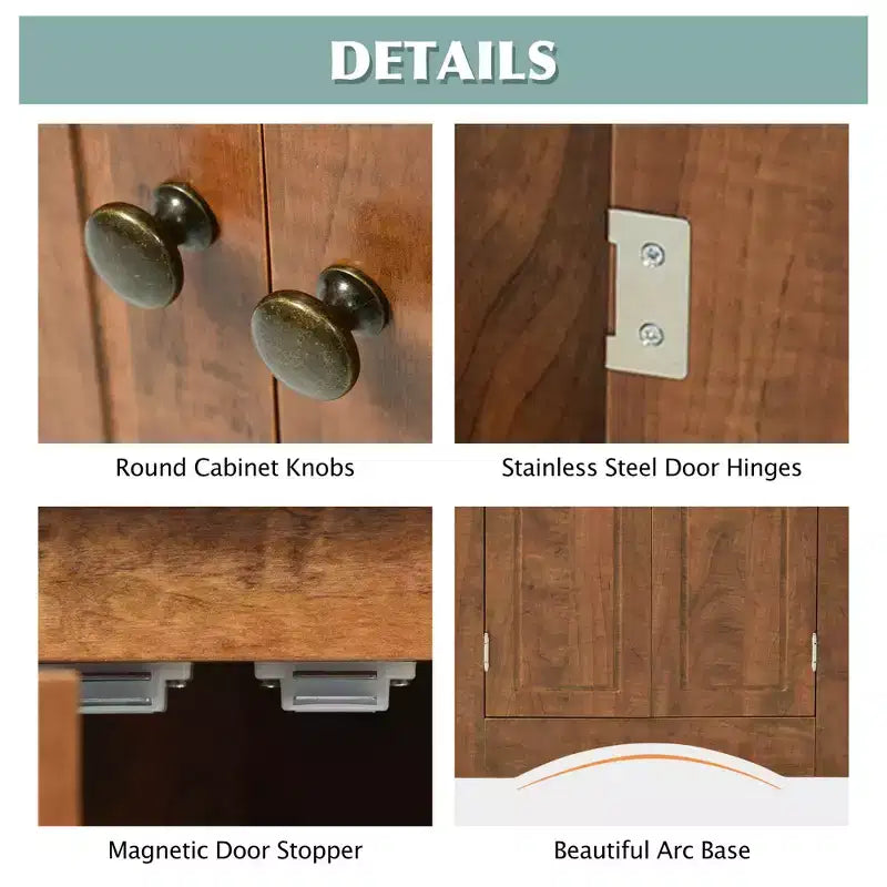 Triangle Bathroom Storage Cabinet Corner Cabinet with Adjustable Shelves