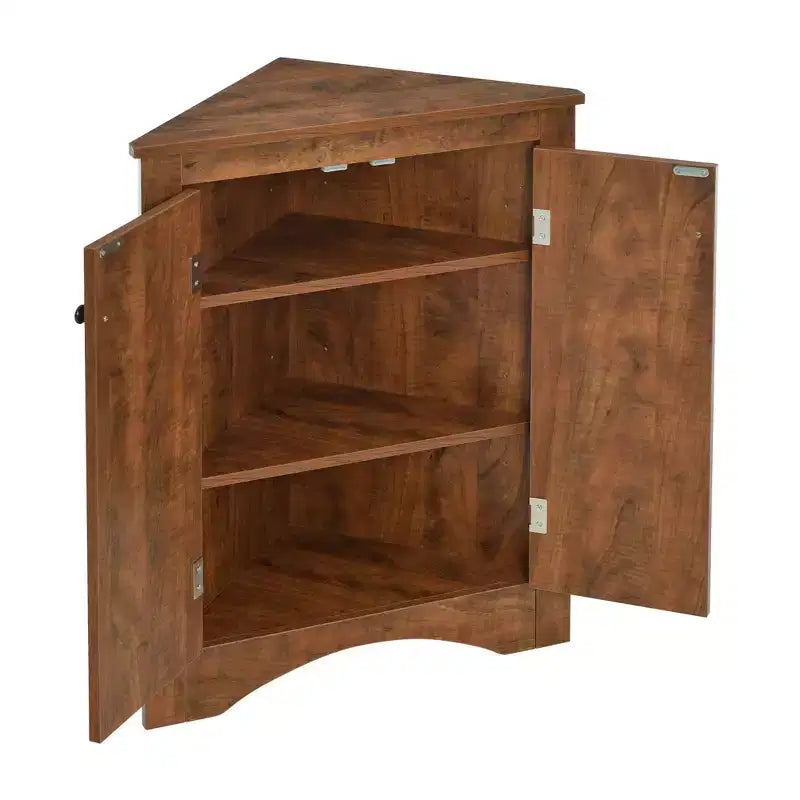 Triangle Bathroom Storage Cabinet Corner Cabinet with Adjustable Shelves