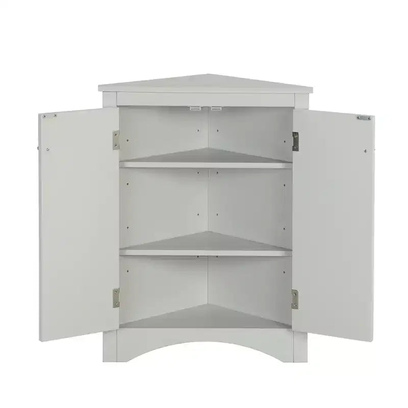 Triangle Bathroom Storage Cabinet Corner Cabinet with Adjustable Shelves