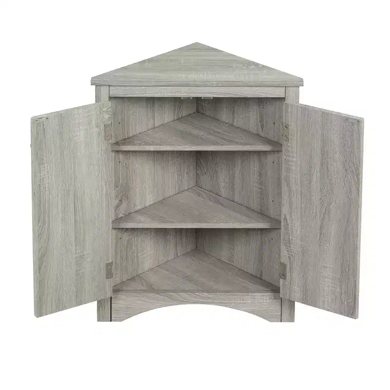 Triangle Bathroom Storage Cabinet Corner Cabinet with Adjustable Shelves