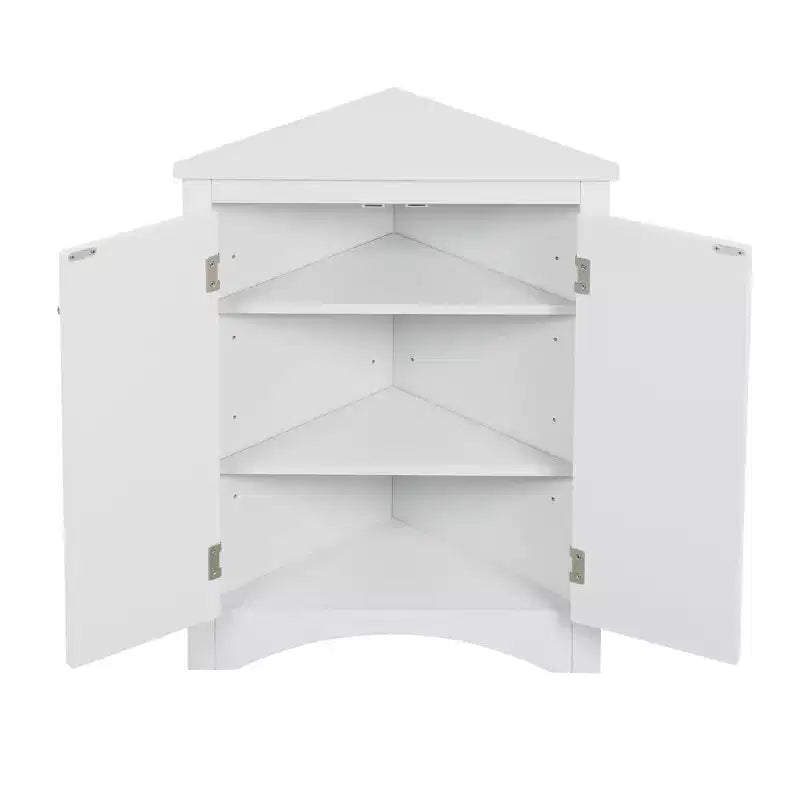 Triangle Bathroom Storage Cabinet Corner Cabinet with Adjustable Shelves