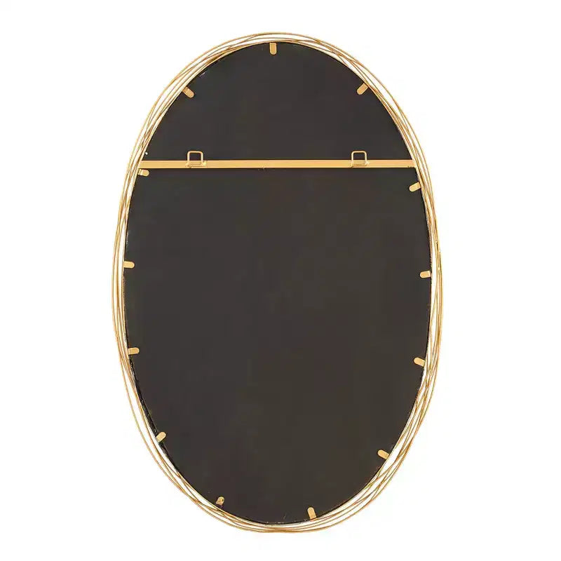 Specchio da parete da 26 x 39, oro spazzolato effetto anticato
