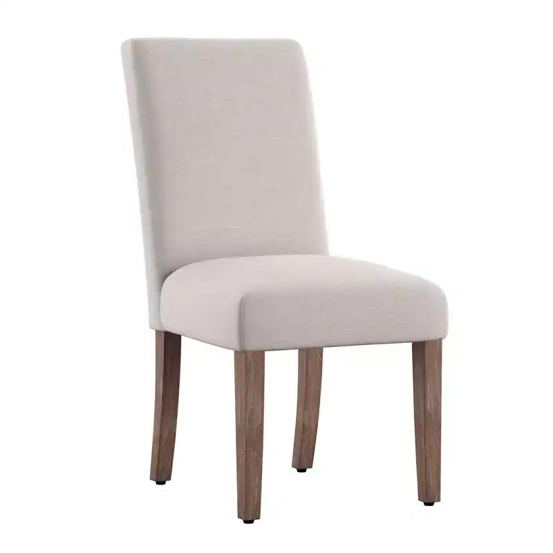 Sedie da pranzo imbottite in tessuto (set di 2) - naturale chiaro/beige