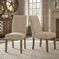 Sedie da pranzo imbottite in tessuto (set di 2) - naturale chiaro/beige