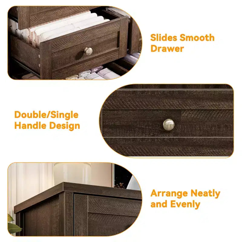 Cassettiera moderna e robusta in legno con 12 cassetti per camera da letto, larga 63, mobile contenitore profondo e mobile TV, ideale per soggiorno o corridoio