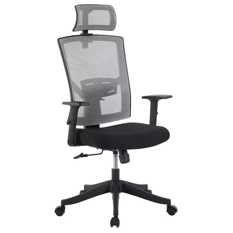 Ergonomiczne krzesło biurowe z wysokim oparciem, dynamiczne podparcie lędźwi, regulowany zagłówek, odchylane wysokie oparcie, maksymalne obciążenie 350 lbs, do domu i biura