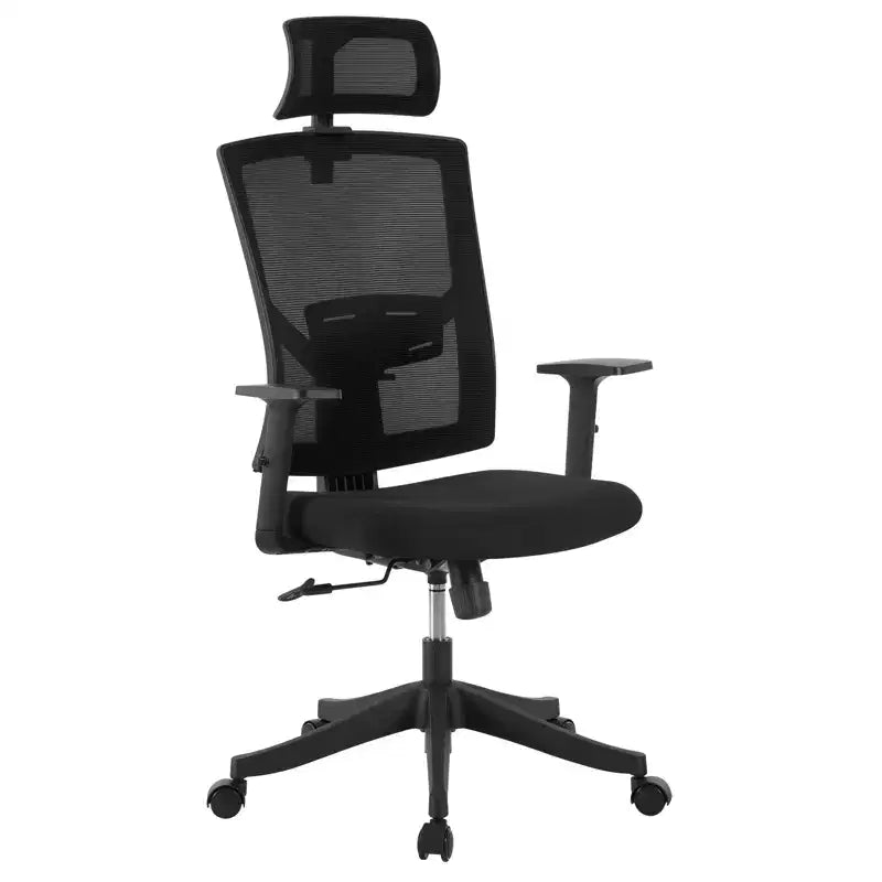 Ergonomiczne krzesło biurowe z wysokim oparciem, dynamiczne podparcie lędźwi, regulowany zagłówek, odchylane wysokie oparcie, maksymalne obciążenie 350 lbs, do domu i biura