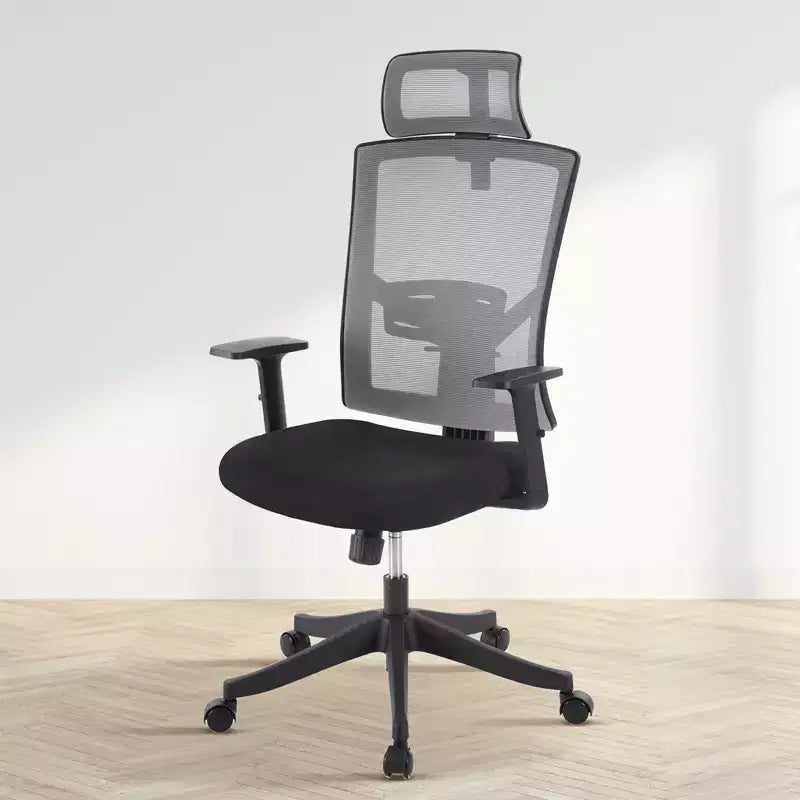 Ergonomiczne krzesło biurowe z wysokim oparciem, dynamiczne podparcie lędźwi, regulowany zagłówek, odchylane wysokie oparcie, maksymalne obciążenie 350 lbs, do domu i biura