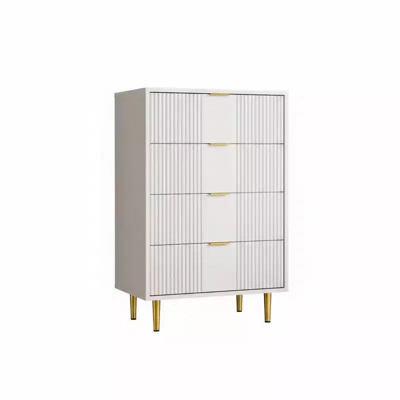 Cassettiera con 4 cassetti e maniglie vintage in metallo, cassettiera capiente per camera da letto, soggiorno, corridoio e ingresso